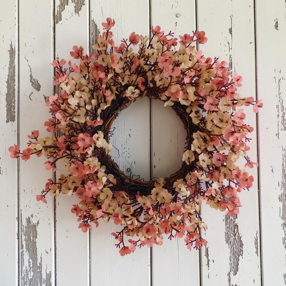 Mini Fall Candle Ring, Grapevine Wreath, Year Round Cabinet Decor, MIrro